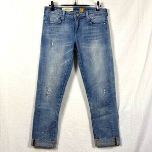 Pilcro and the Letterpress Hyphen Jeans Womens No. 25 Mid-Rise Distressed Denim